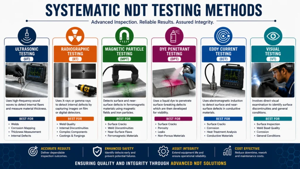 Destructive vs Systematic NDT Testing Difference between destructive testing and Systematic NDT testing