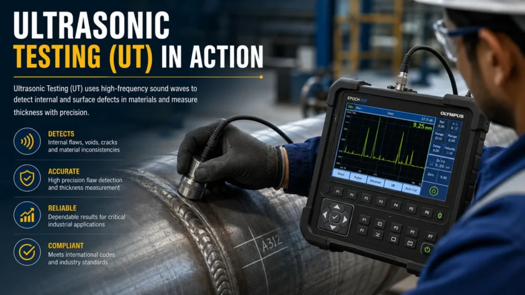 Types of Systematic NDT Testing Methods Infographic of different Systematic NDT testing methods